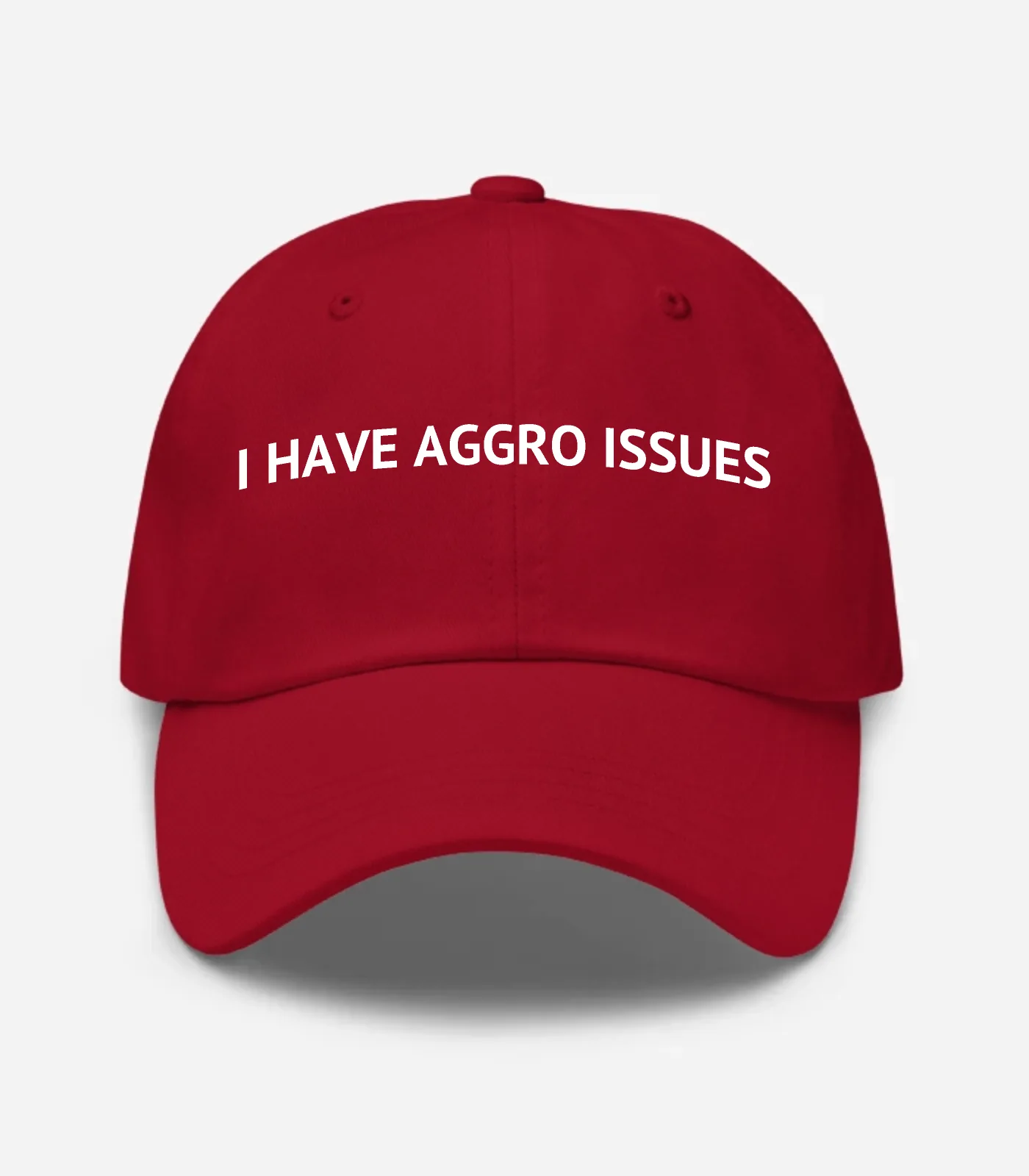 I Have Aggro Issues Hat - Cranberry