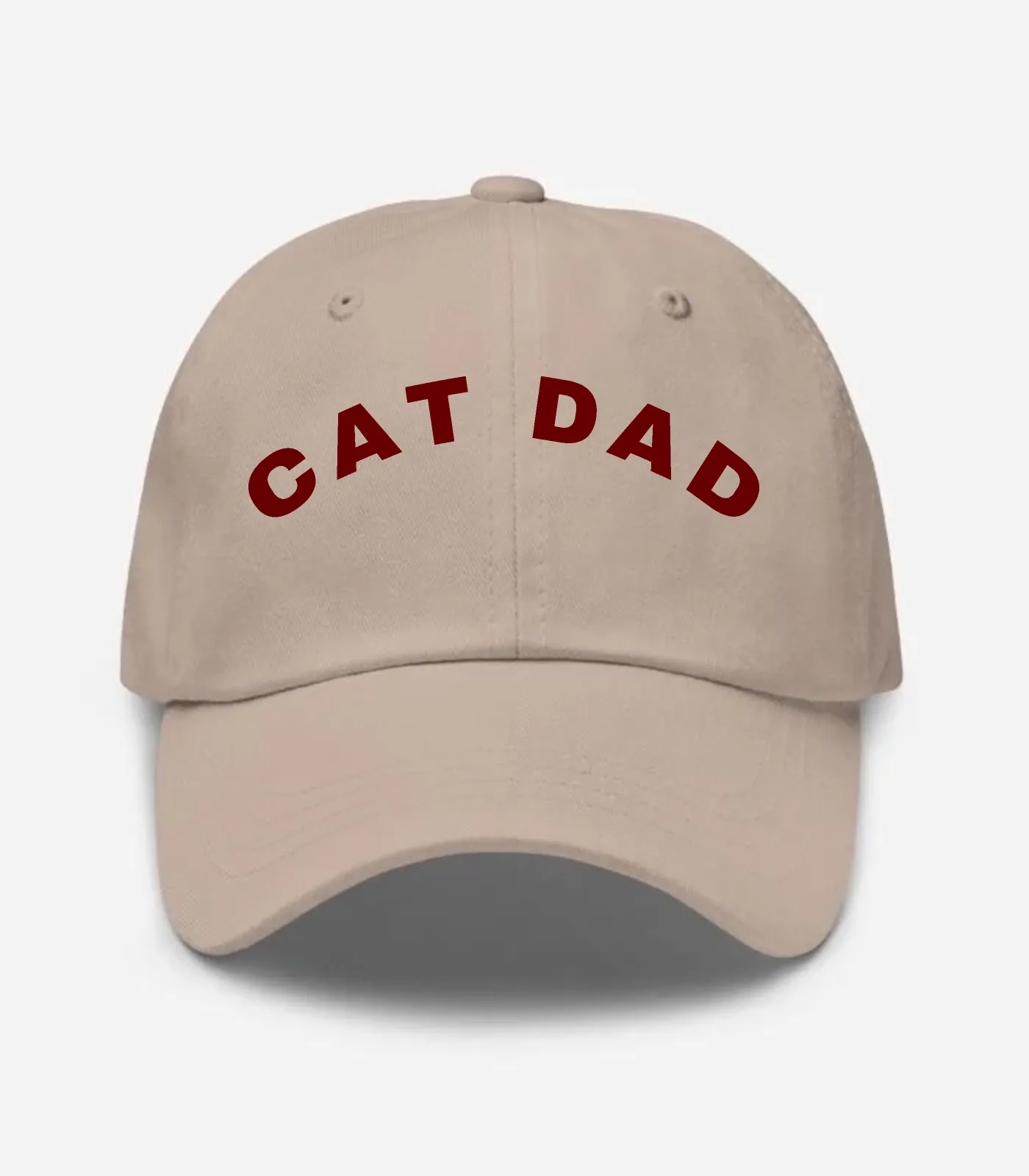 Cat Dad Arched Hat - Stone