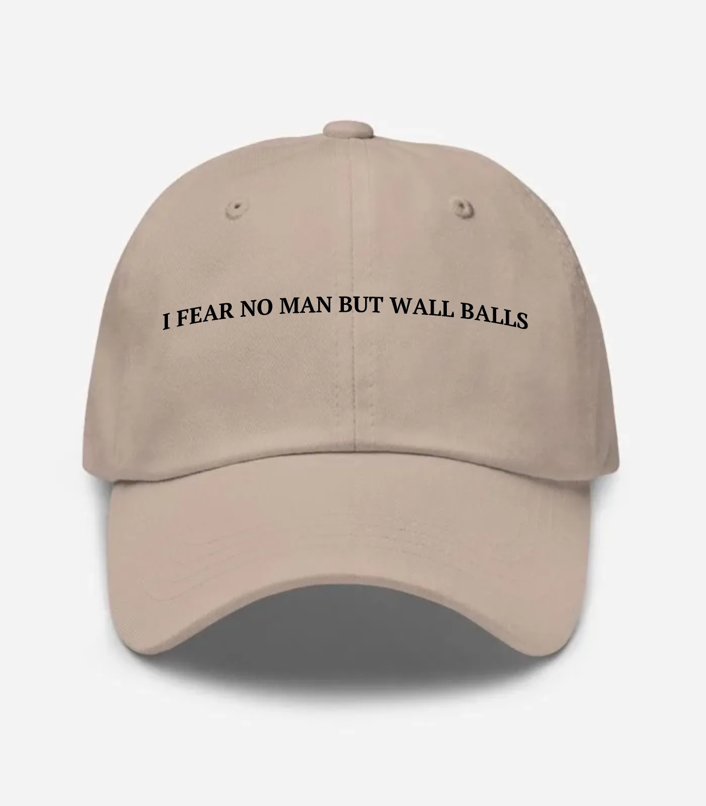 I Fear No Man But Wall Balls Hat - Stone