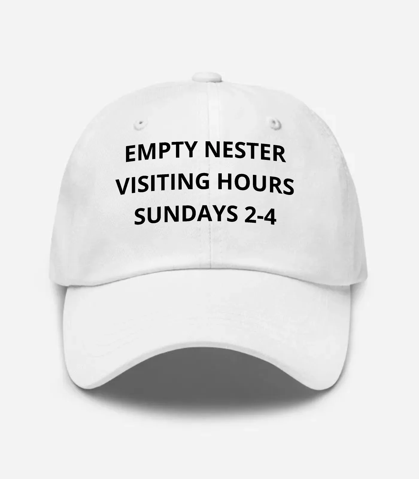 Empty Nester Visiting Hours Sundays 2-4 Hat - White