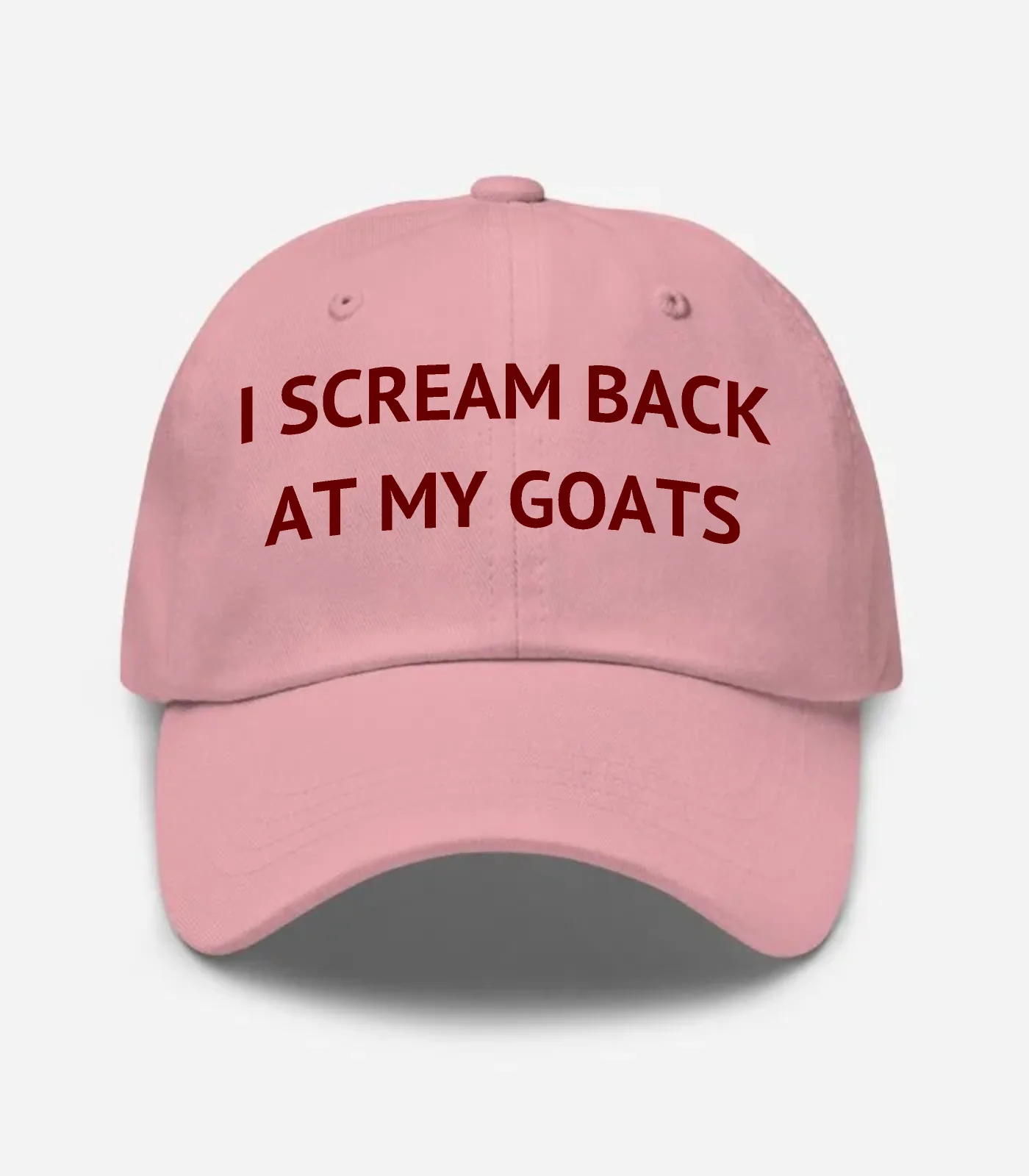 I Scream Back At My Goats Hat - Pink
