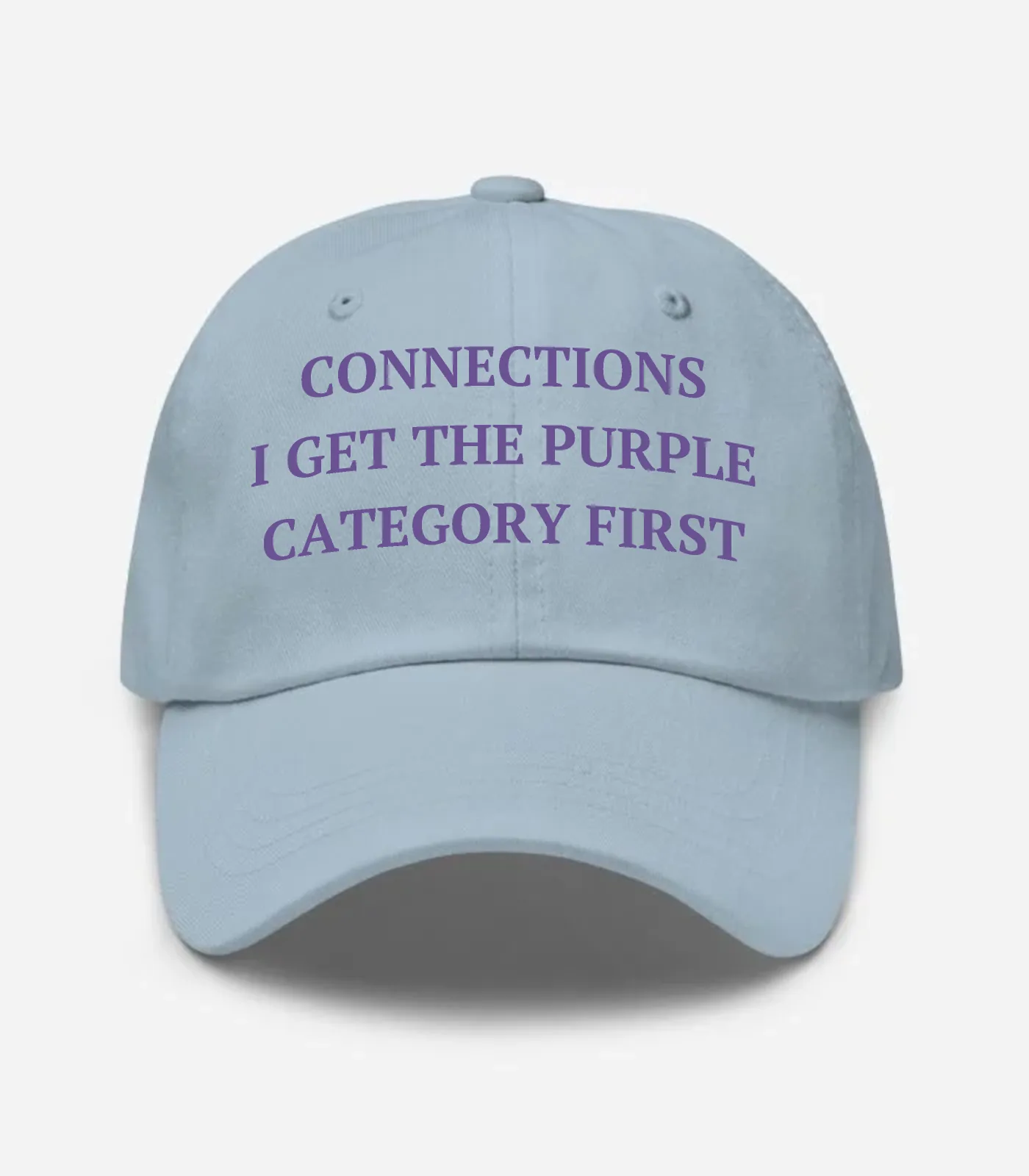 Connections I Get The Purple Category First Hat - Light Blue