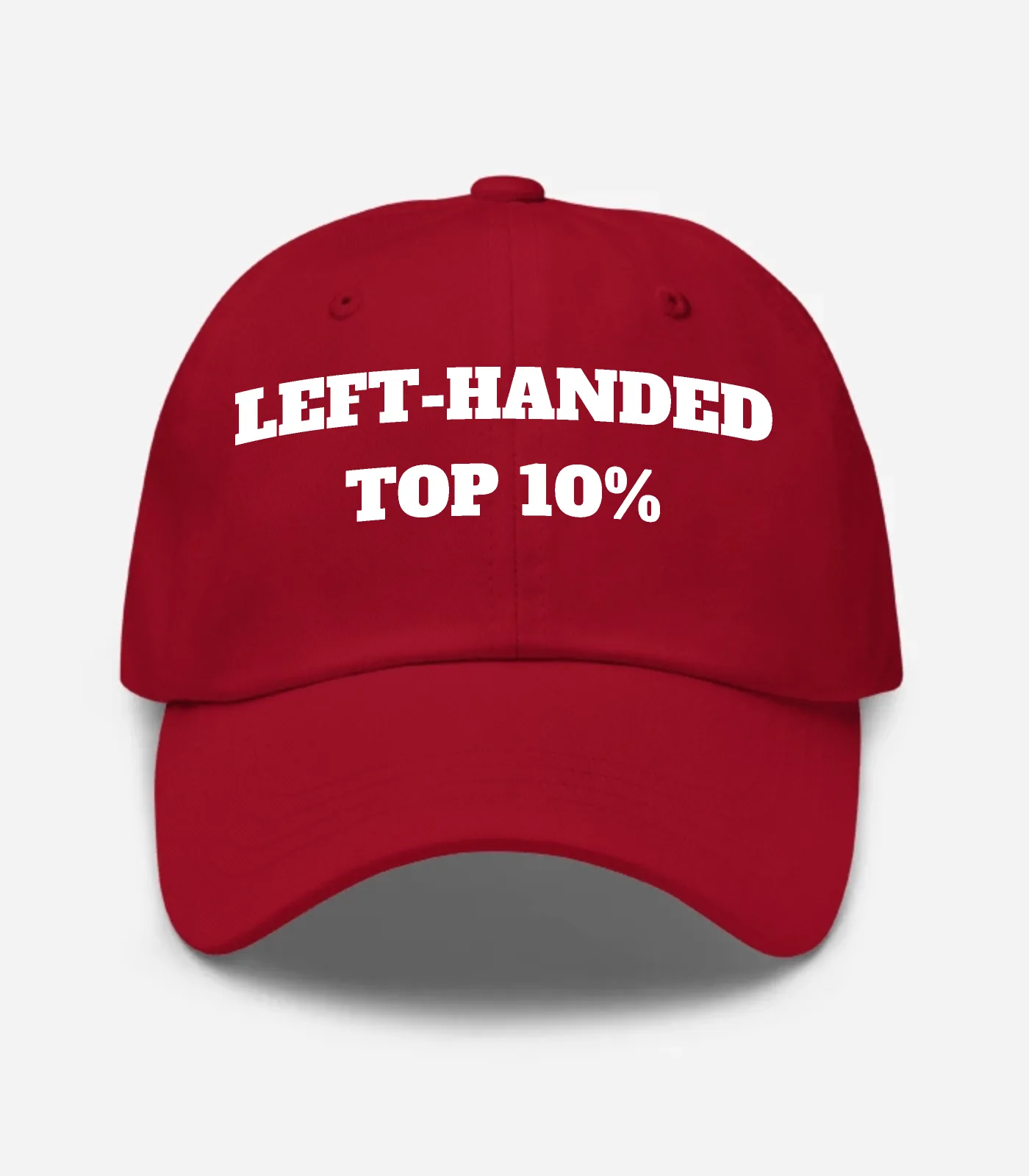 Left-handed Top 10% Hat - Cranberry