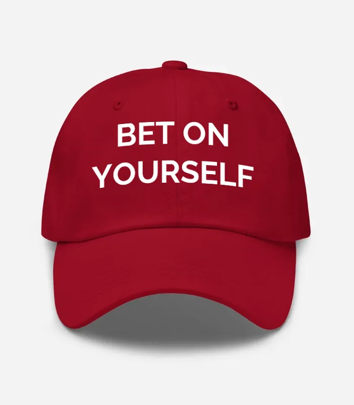 Bet On Yourself Hat - Cranberry