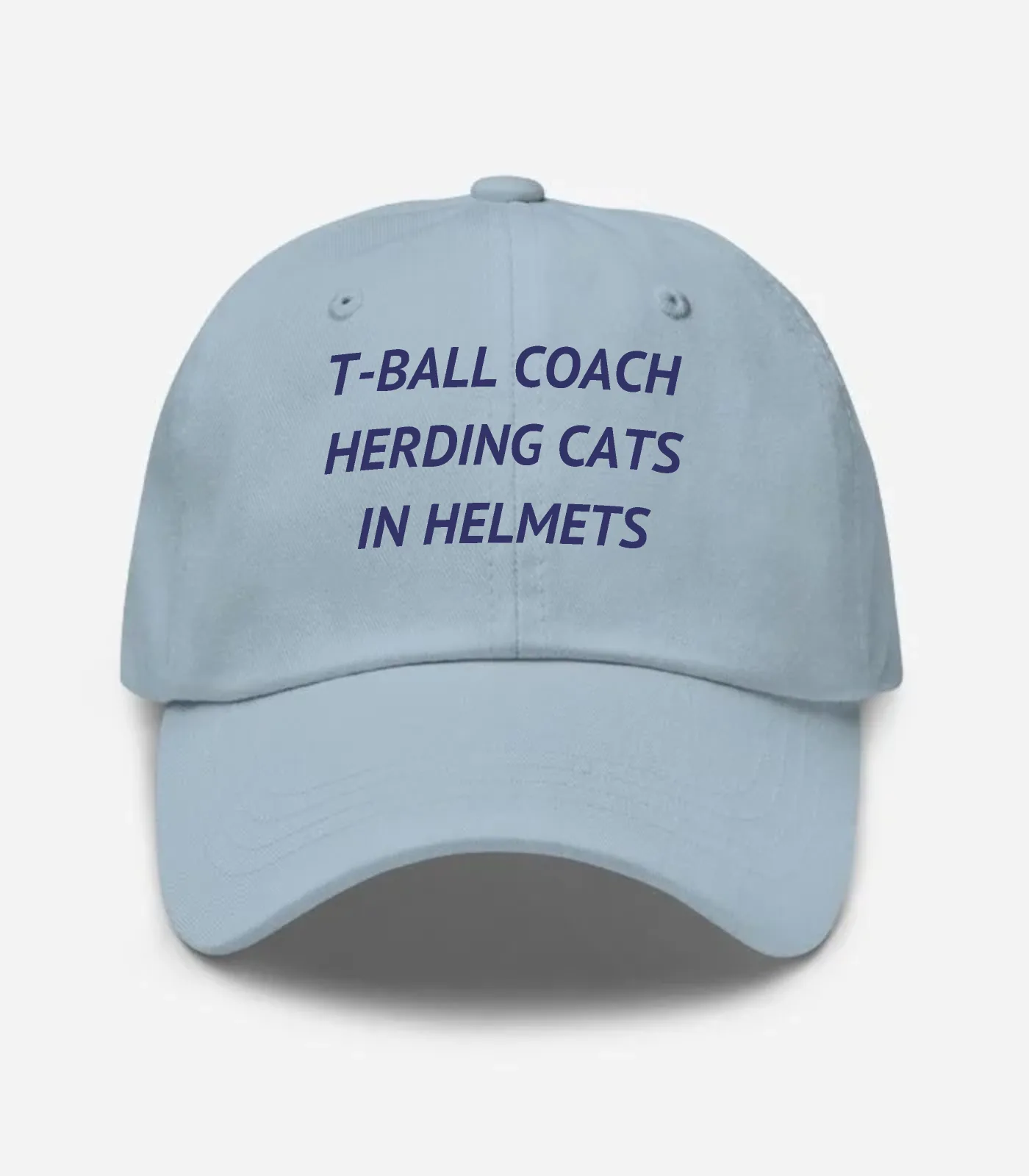 T-ball Coach Herding Cats In Helmets Hat - Light Blue