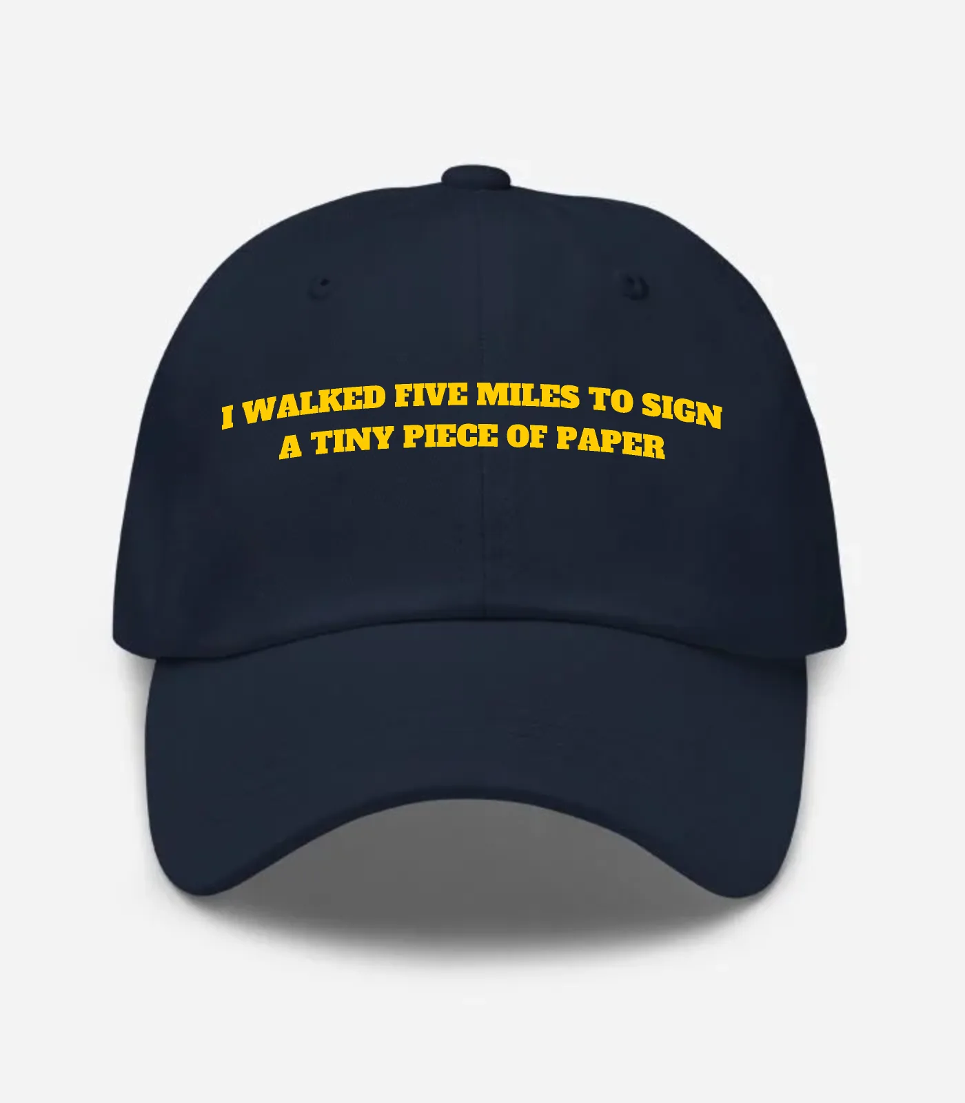 I Walked Five Miles To Sign A Tiny Piece Of Paper Hat