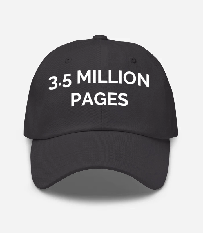 3.5 MILLION PAGES Hat