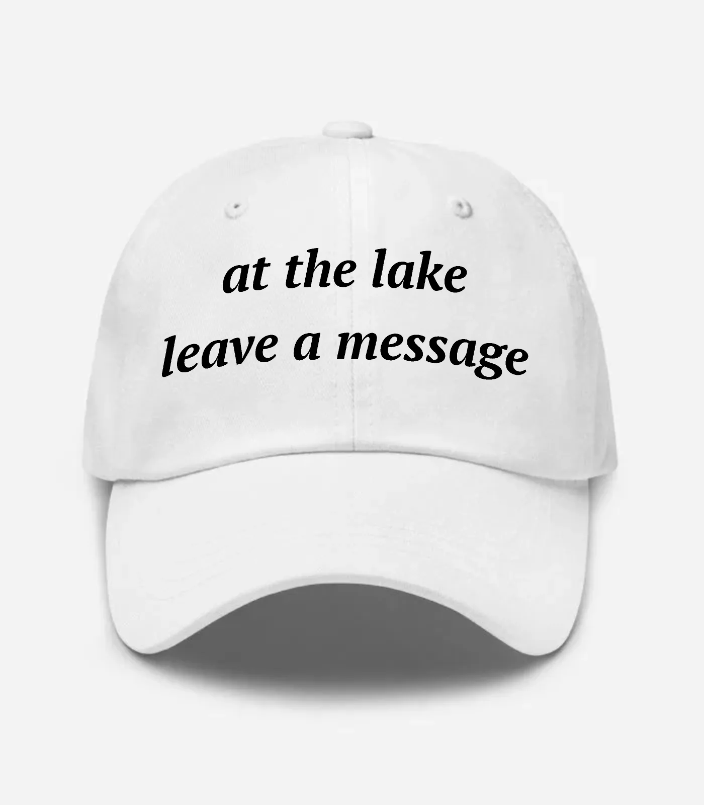 At The Lake Leave A Message Hat - White