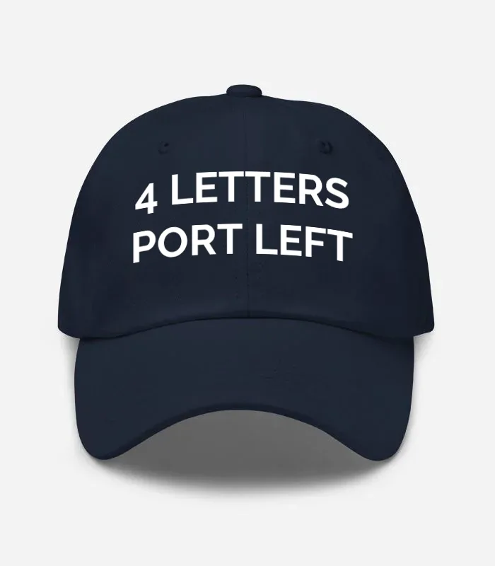 4 Letters\nport Left Hat - Navy