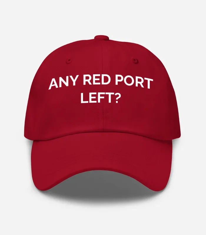 Any Red Port\nleft? Hat - Cranberry