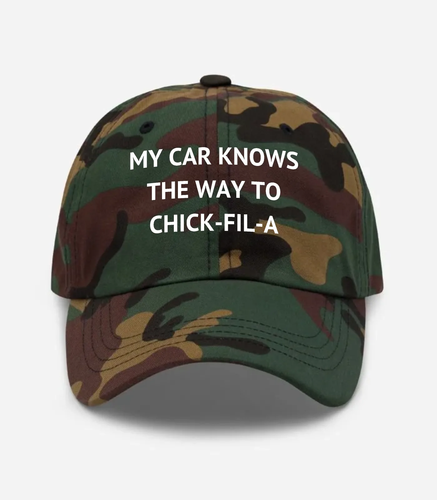 My Car Knows The Way To Chick-fil-a Hat - Green Camo