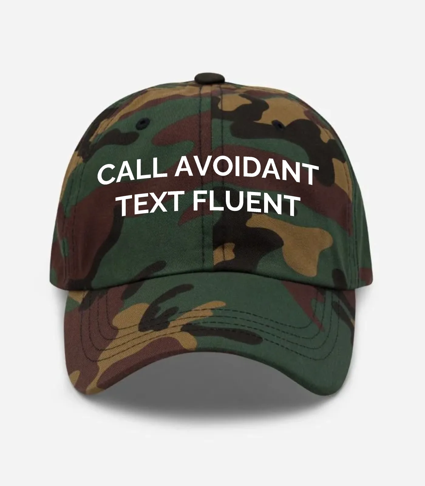 Call Avoidant Text Fluent Hat - Green Camo