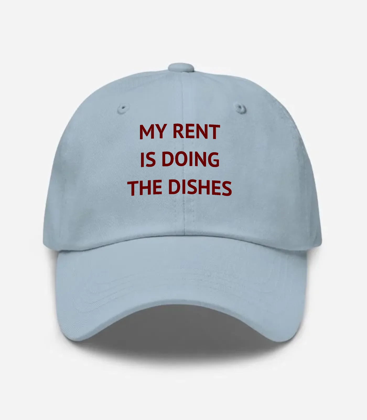 My Rent Is Doing The Dishes Hat - Light Blue