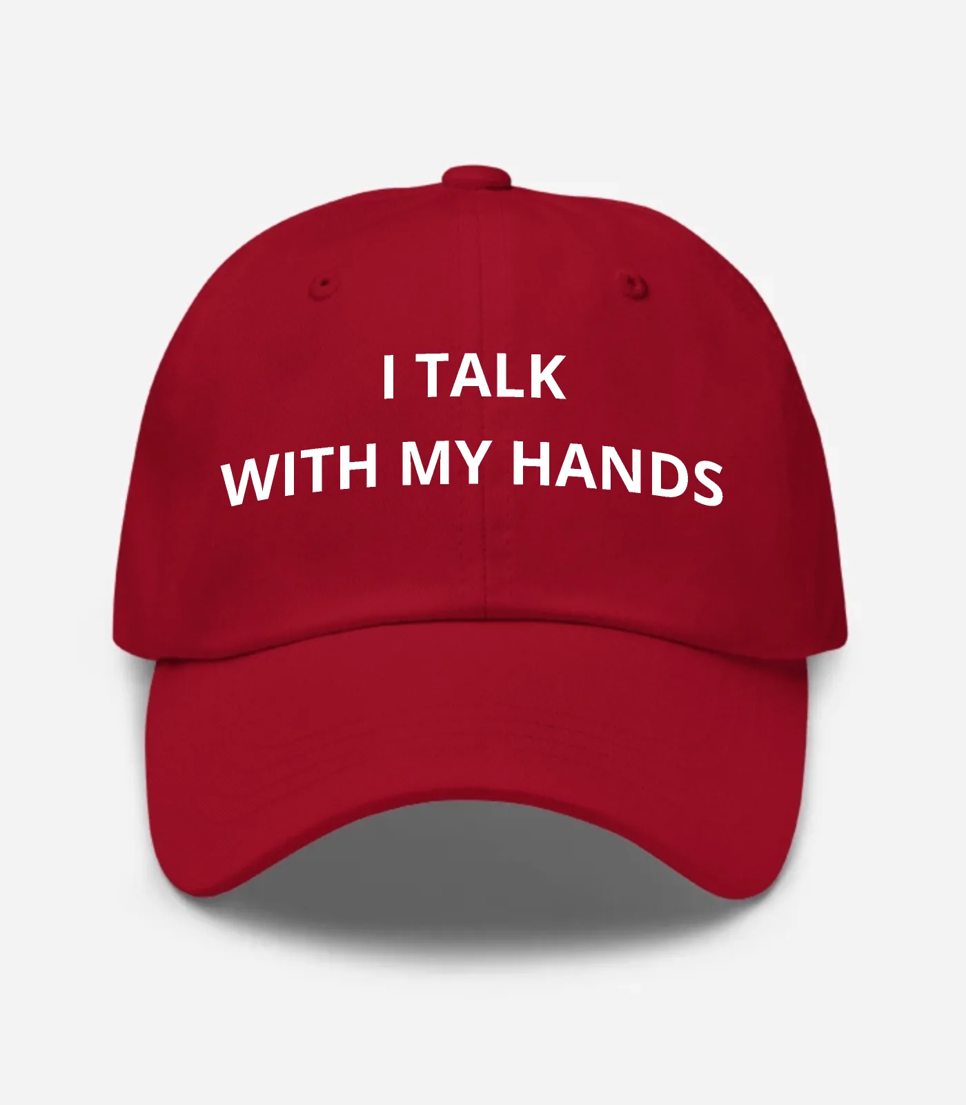 I Talk With My Hands Hat - Cranberry