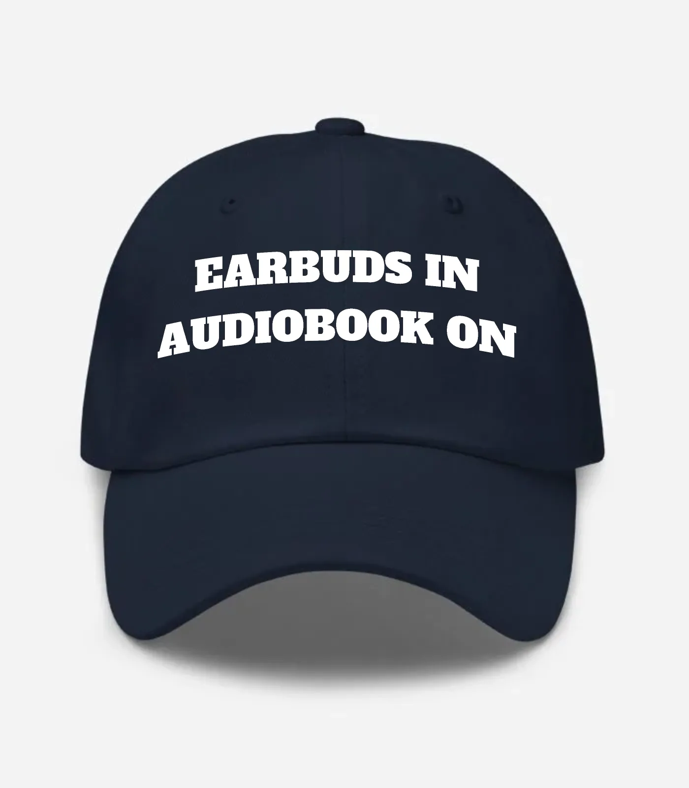 Earbuds In Audiobook On Hat