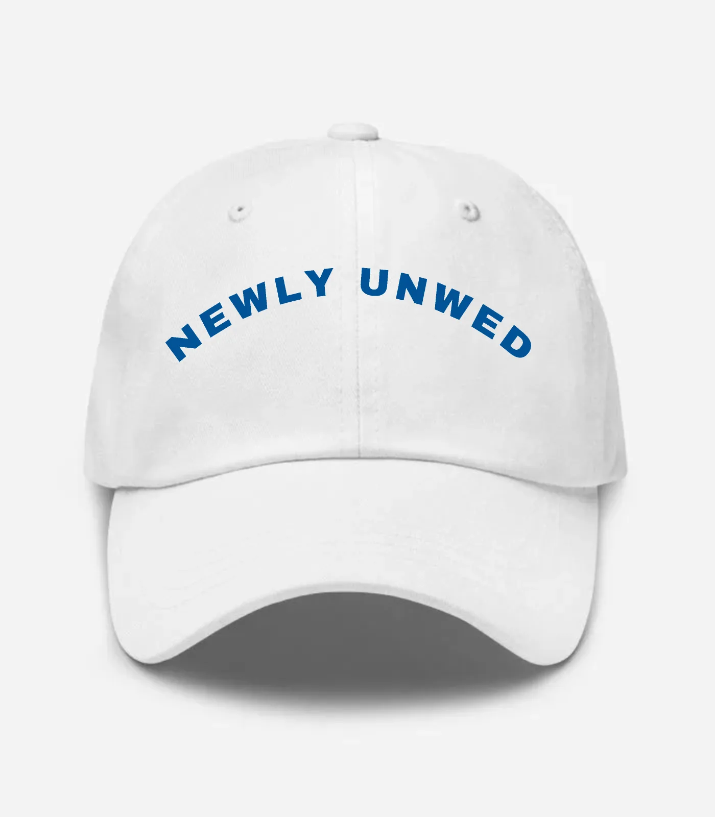 Newly Unwed Arched Hat - White