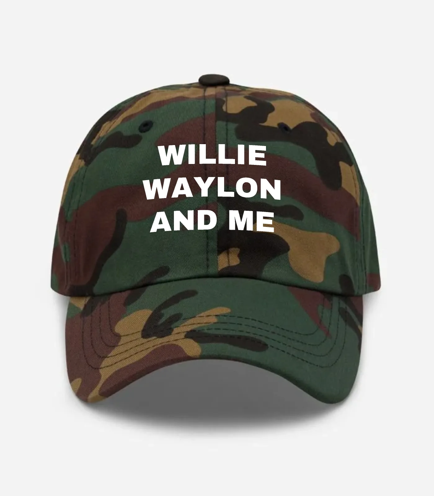 Willie Waylon And Me Hat - Green Camo