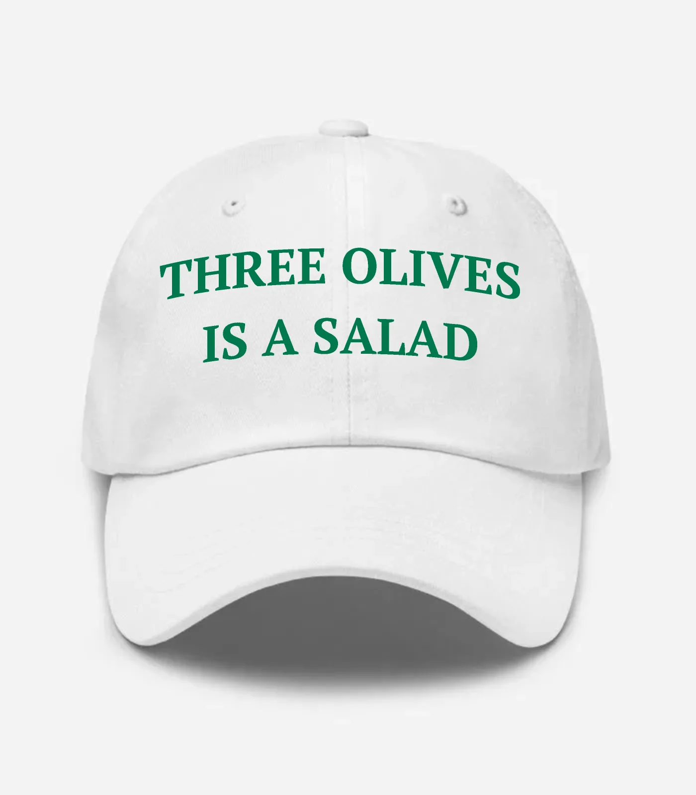 Three Olives Is A Salad Hat - White