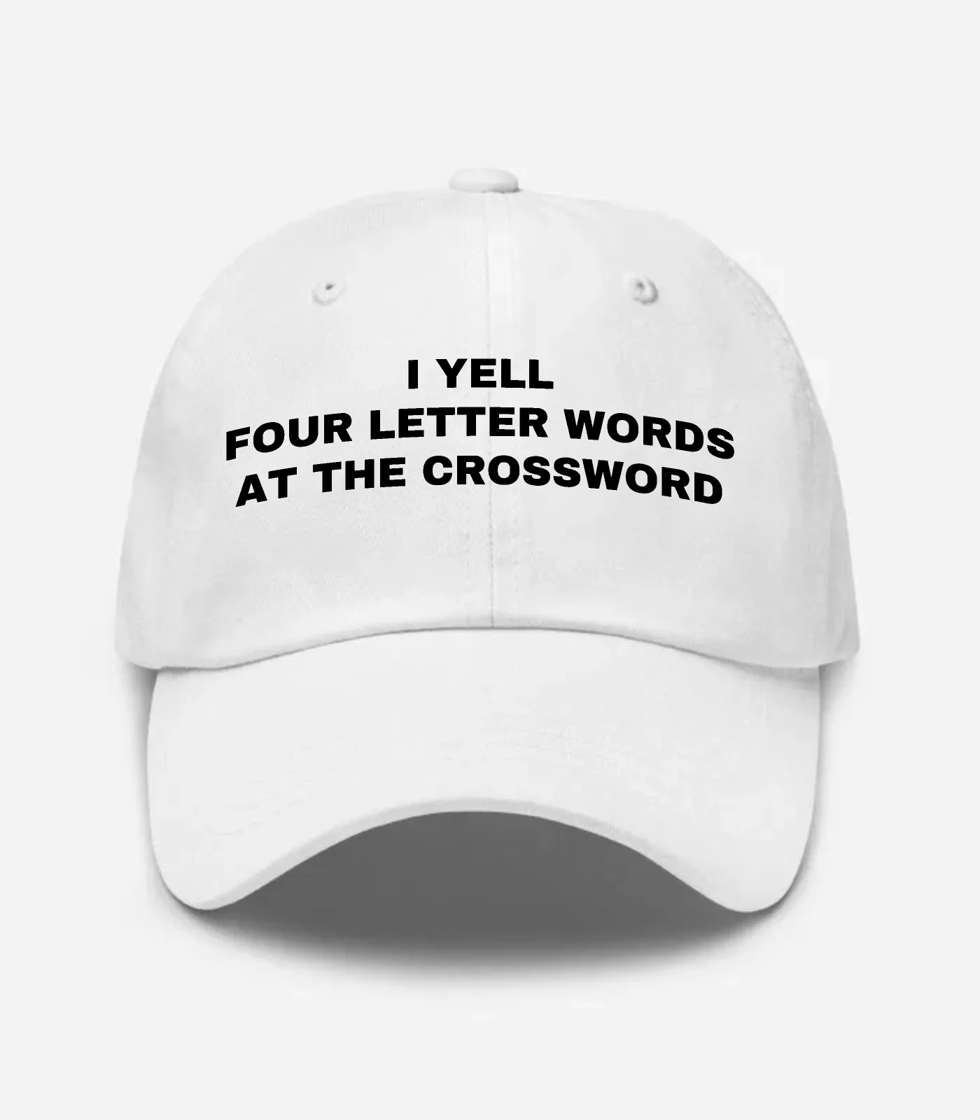 I Yell Four Letter Words At The Crossword Hat - White
