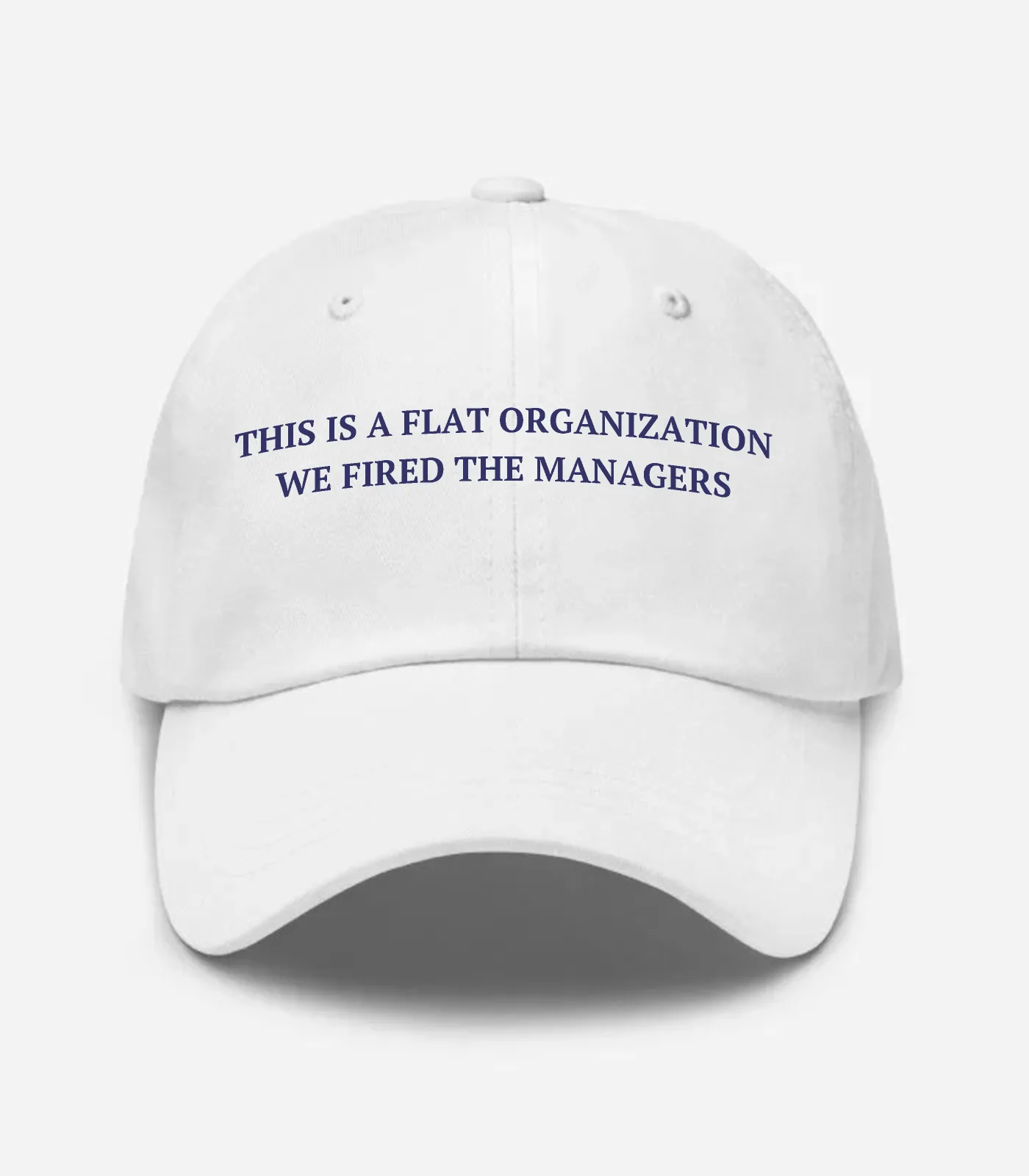 This Is A Flat Organization... Hat - White