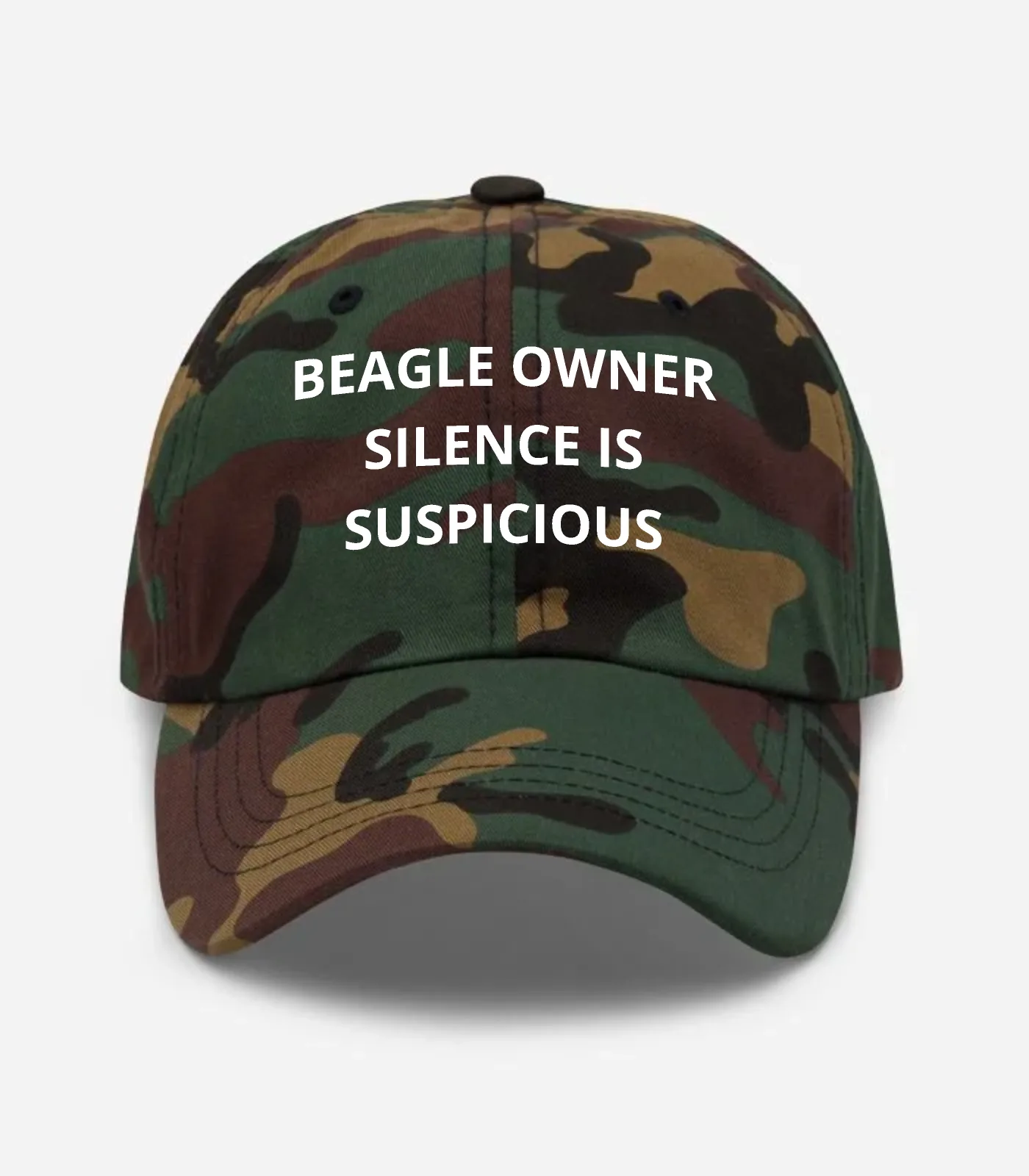 Beagle Owner Silence Is Suspicious Hat - Green Camo