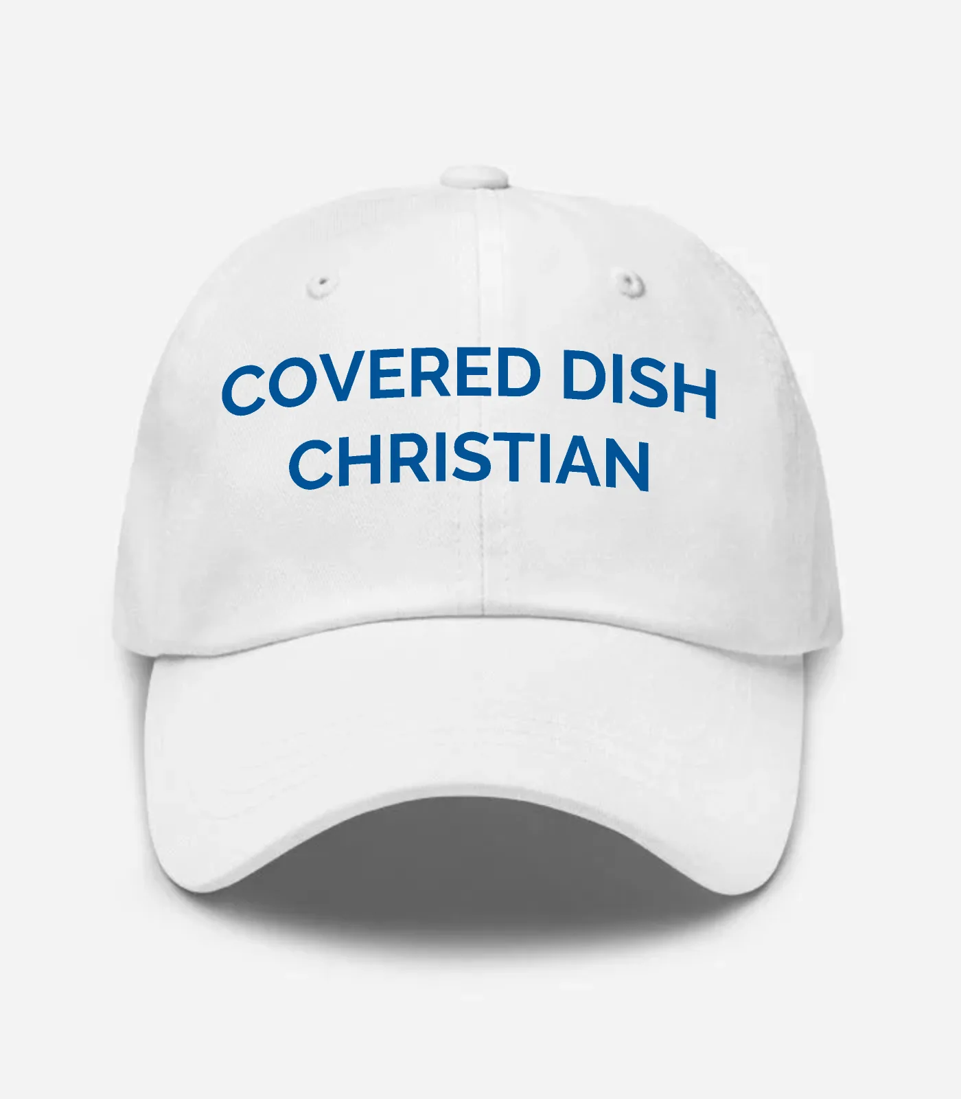 Covered Dish Christian Hat - White