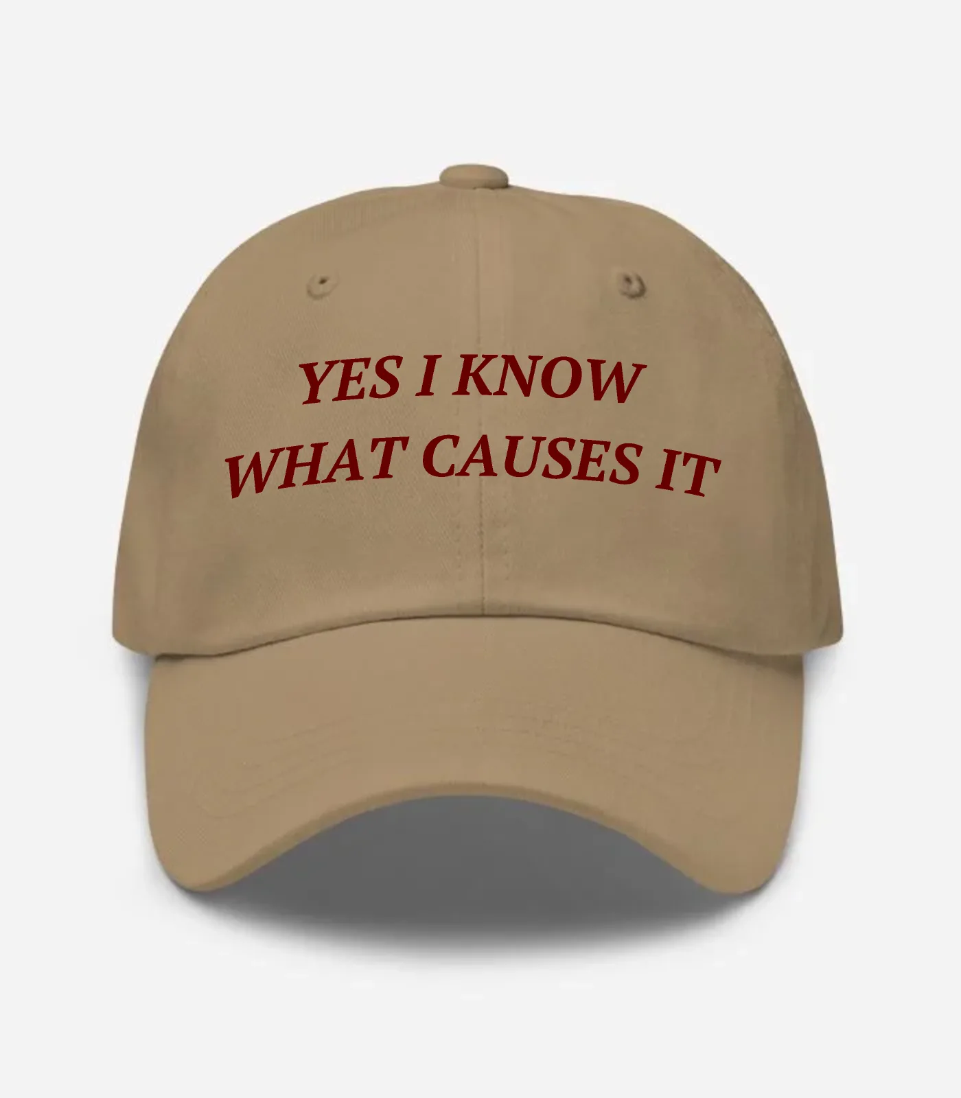 Yes I Know What Causes It Hat - Khaki
