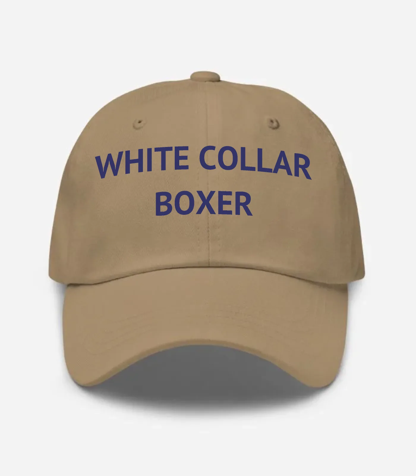 White Collar Boxer Hat - Khaki