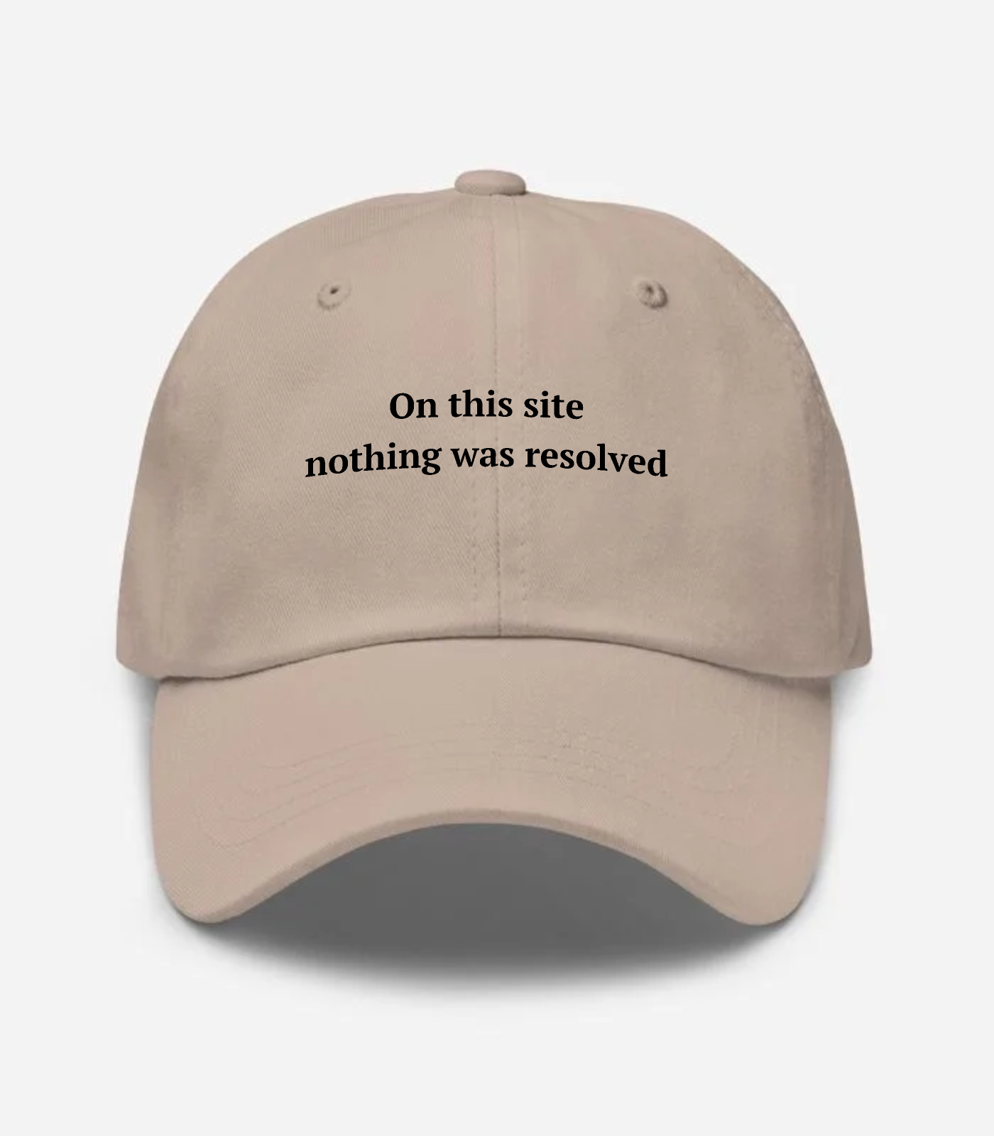 On This Site Nothing Was Re... Hat - Stone