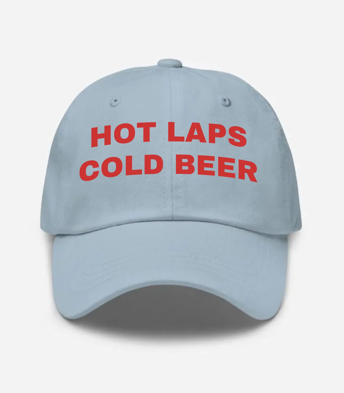 Hot Laps Cold Beer Hat - Light Blue