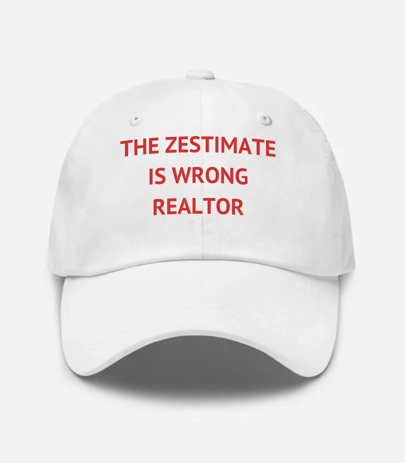 The Zestimate Is Wrong Realtor Hat - White