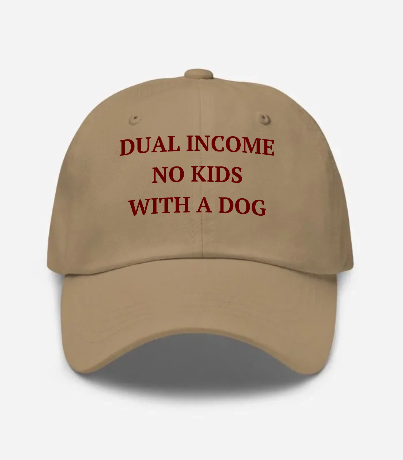 Dual Income No Kids With A Dog Hat - Khaki