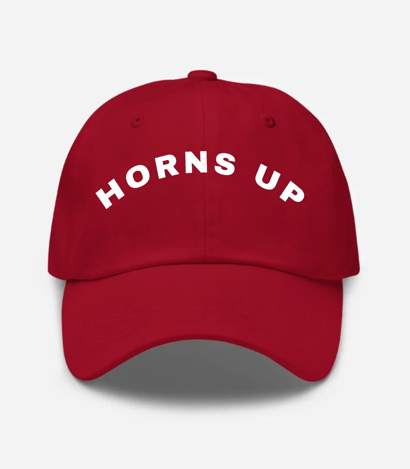 Horns Up Arched Hat - Cranberry