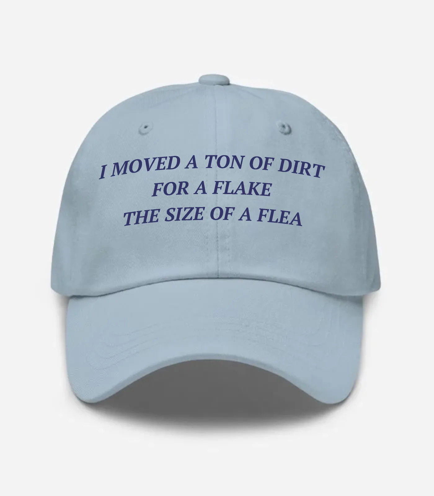I Moved A Ton Of Dirt For A Flake The Size Of A Flea Hat - Light Blue
