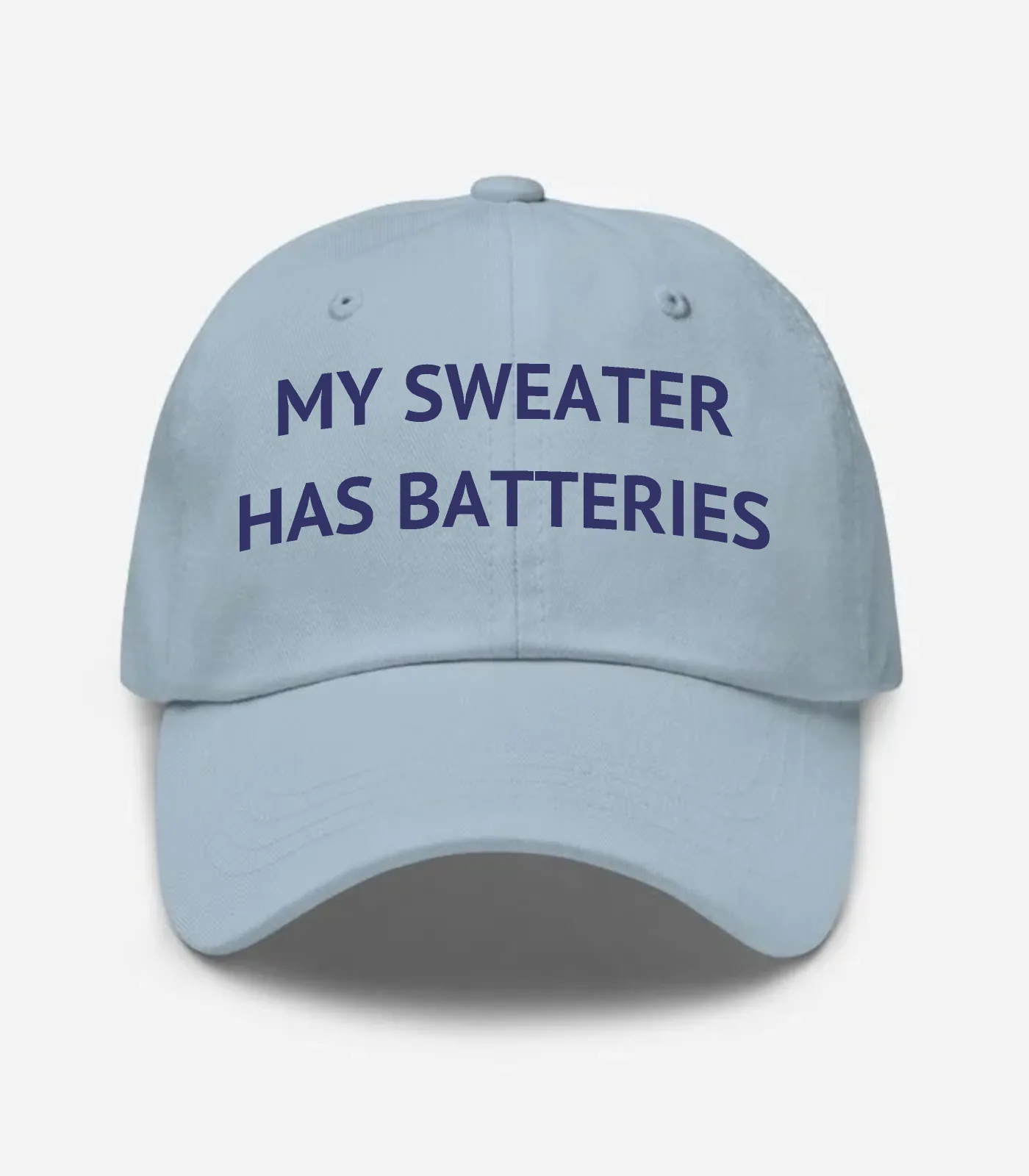 My Sweater Has Batteries Hat - Light Blue