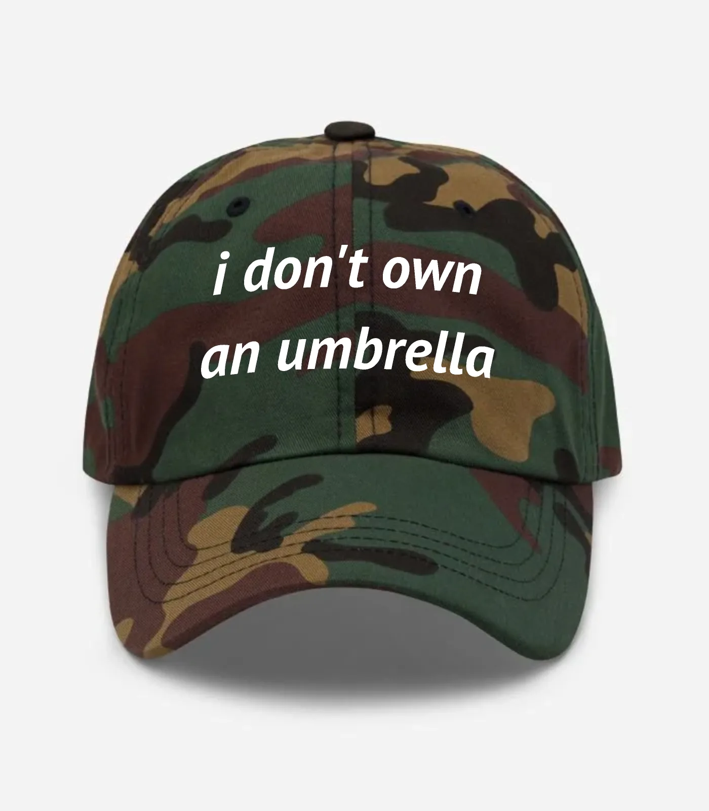 I Don't Own An Umbrella Hat - Green Camo