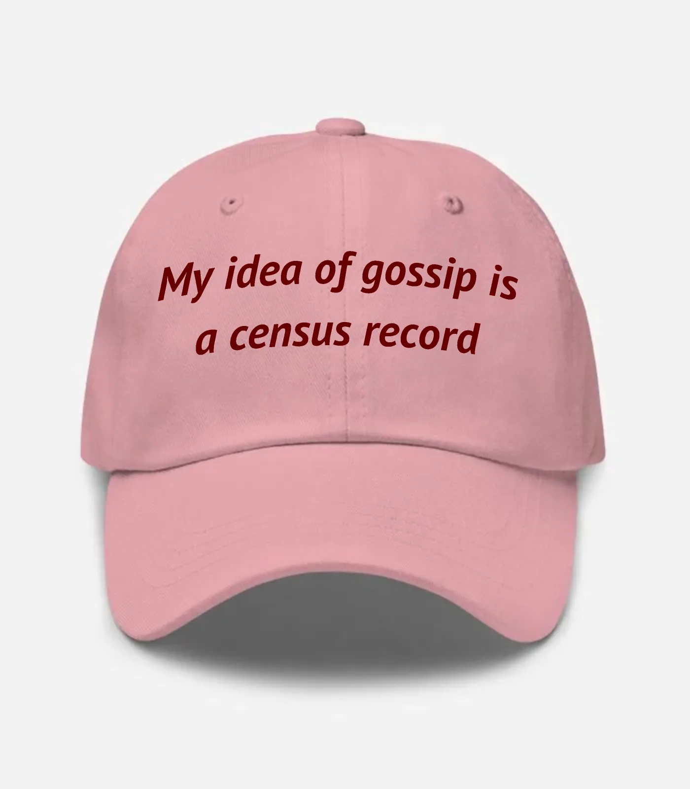 My Idea Of Gossip Is A Census Record Hat - Pink
