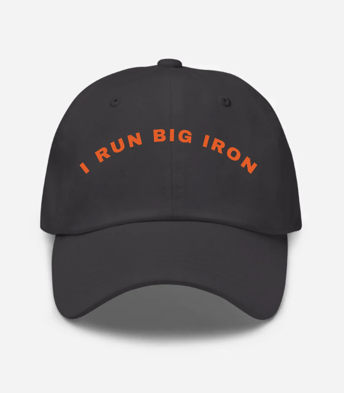 I Run Big Iron Arched Hat - Dark Grey