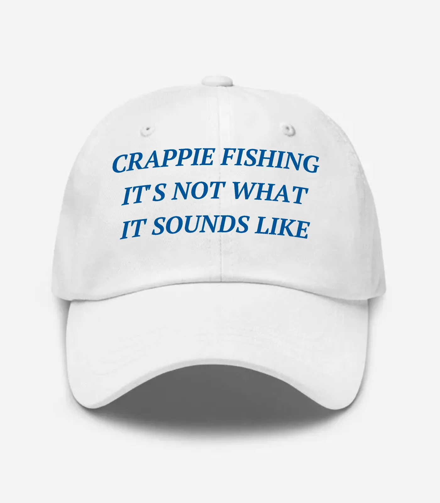Crappie Fishing It's Not What It Sounds Like Hat - White