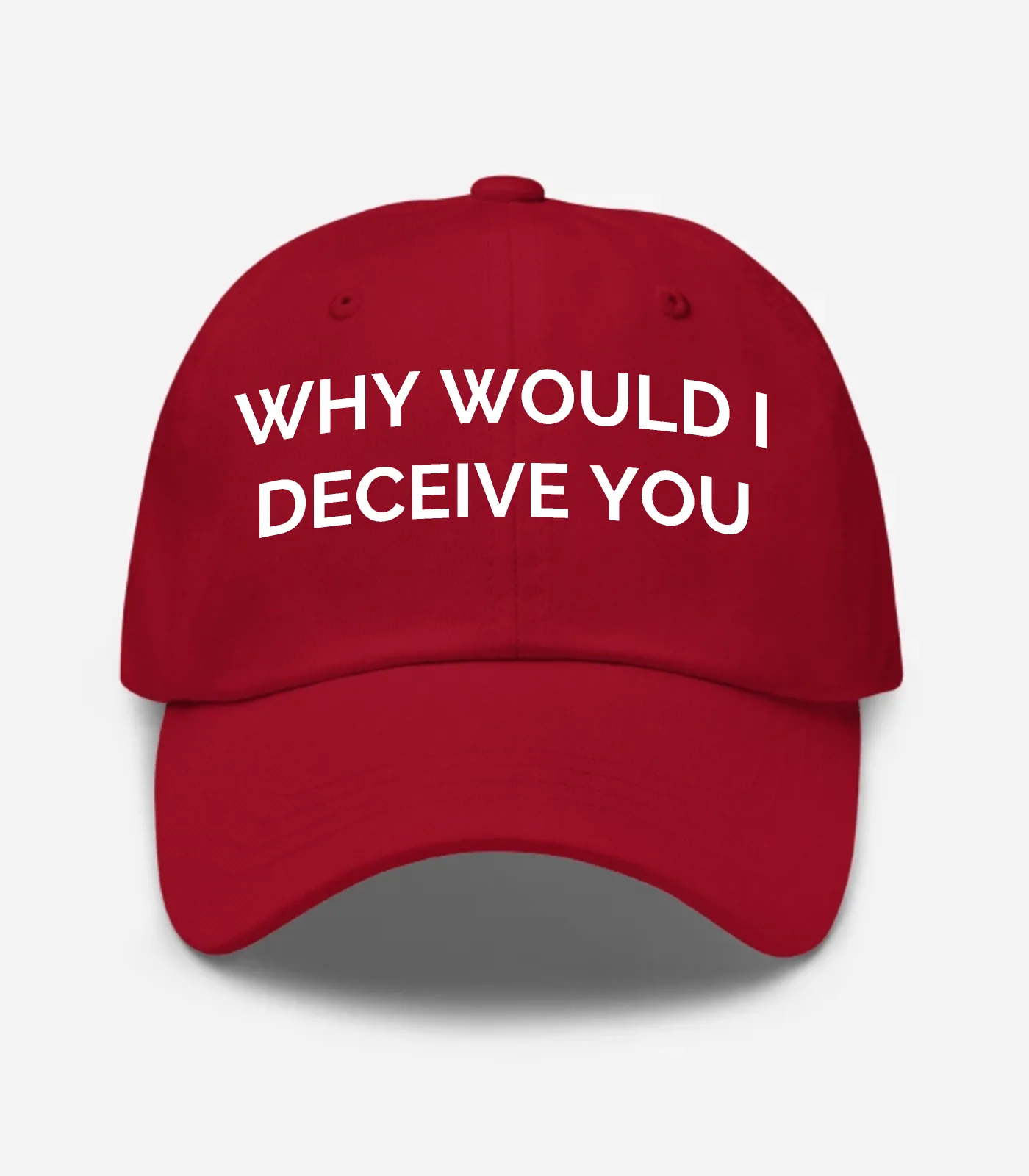 Why Would I Deceive You Hat - Cranberry