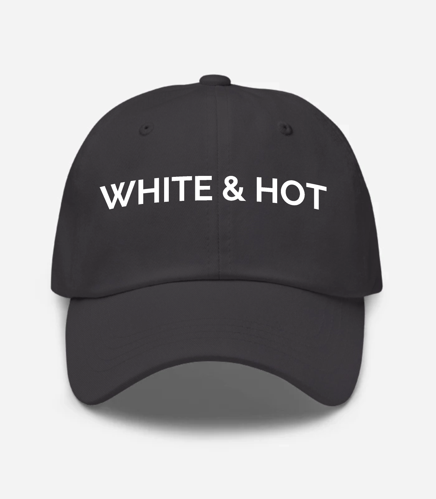 White & Hot Hat - Dark Grey