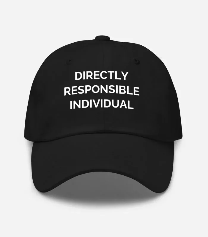 Directly Responsible Individual Hat - Black