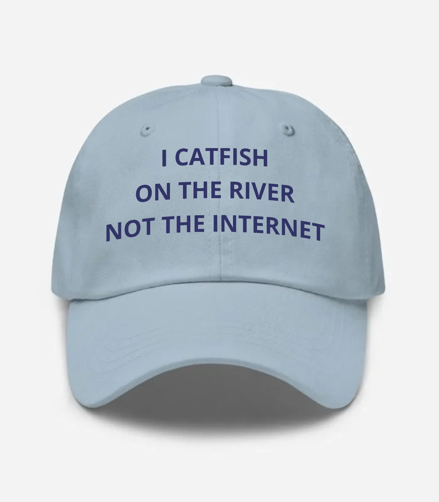 I Catfish On The River Not The Internet Hat - Light Blue