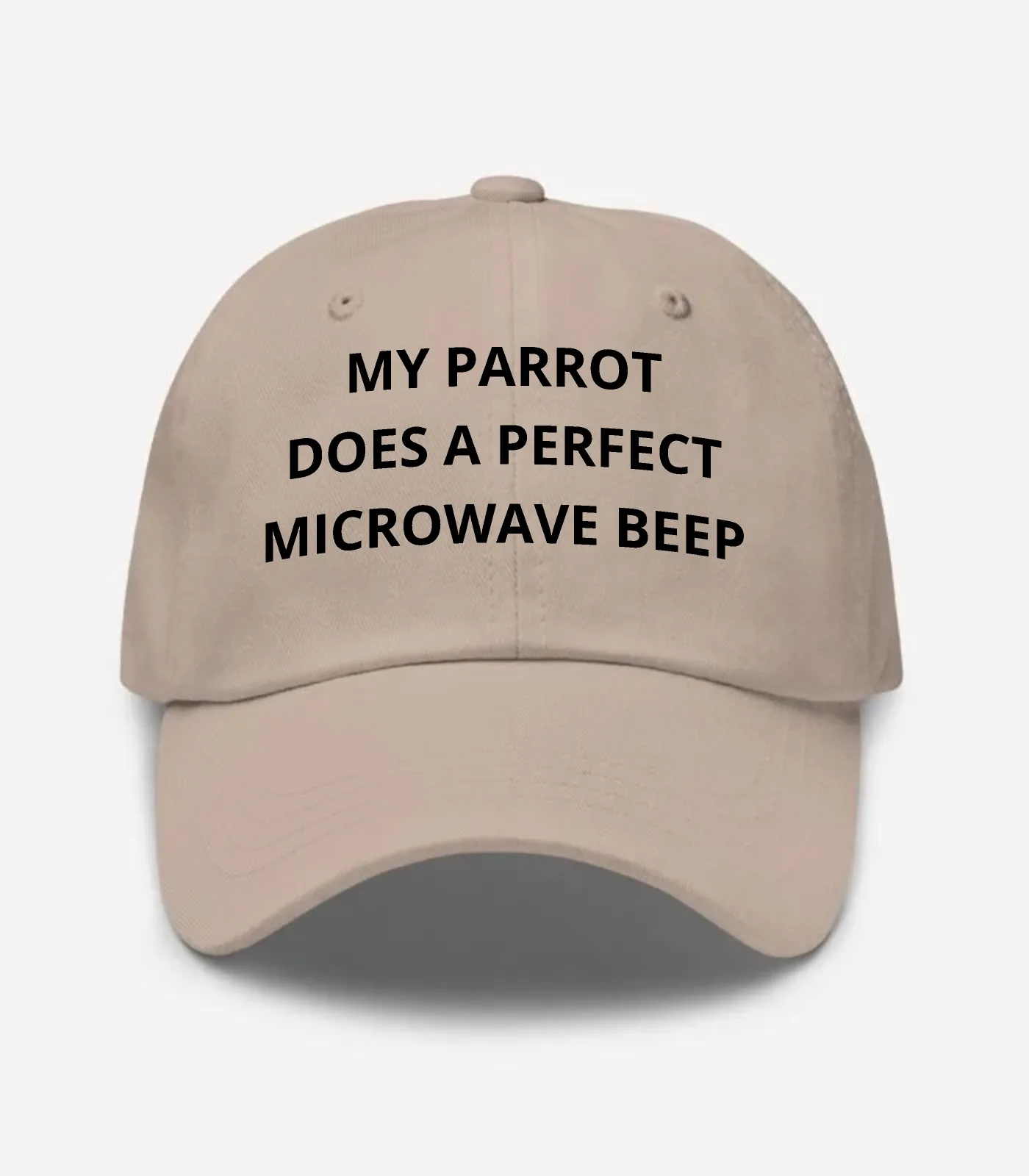 My Parrot Does A Perfect Microwave Beep Hat - Stone