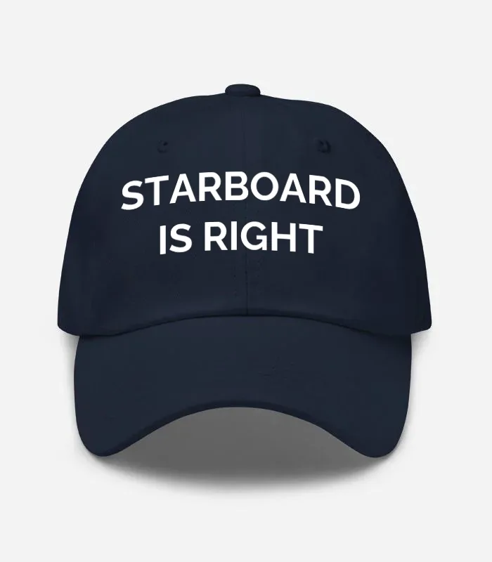 Starboard\nis Right Hat - Navy