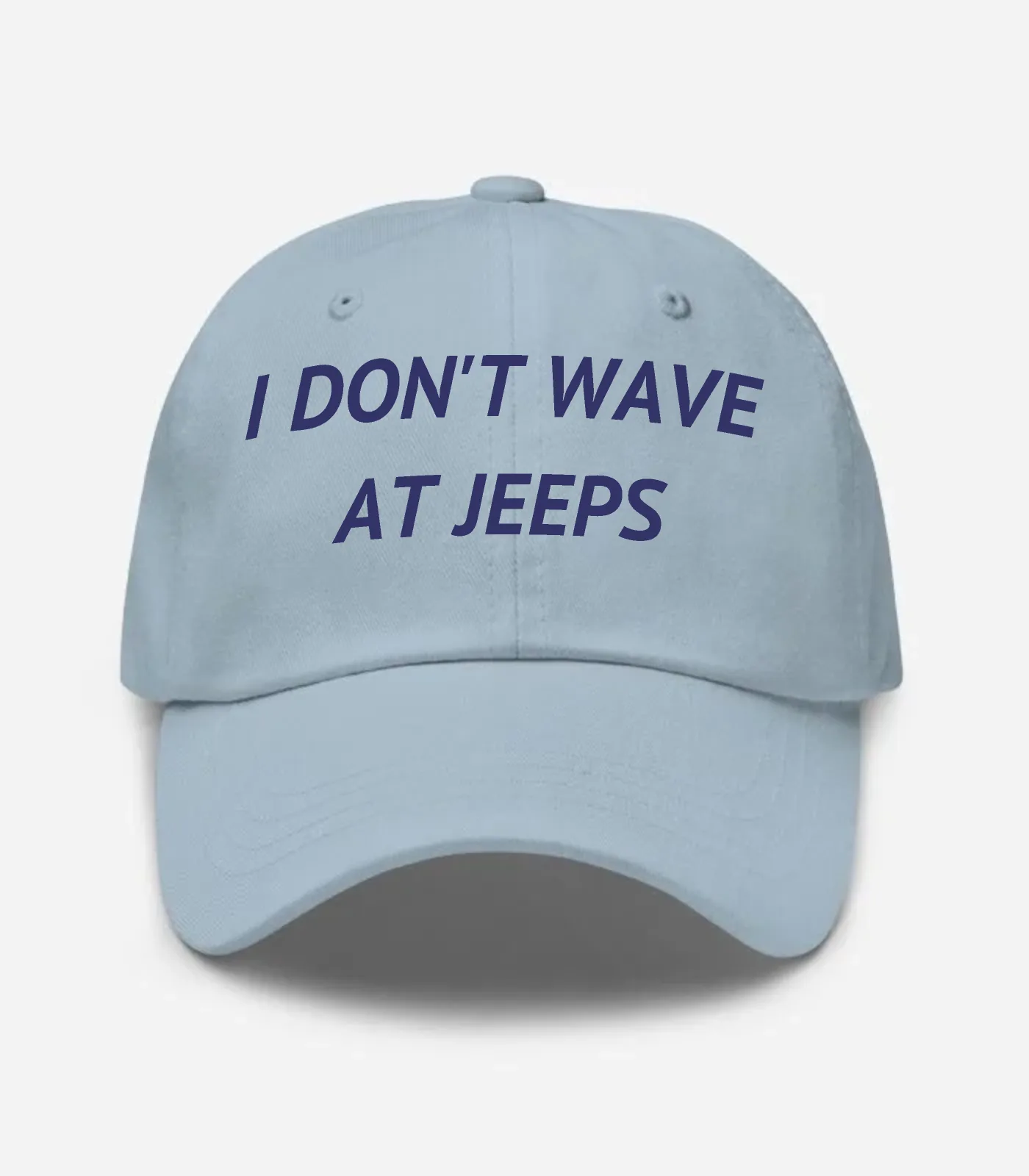 I Don't Wave At Jeeps Hat - Light Blue