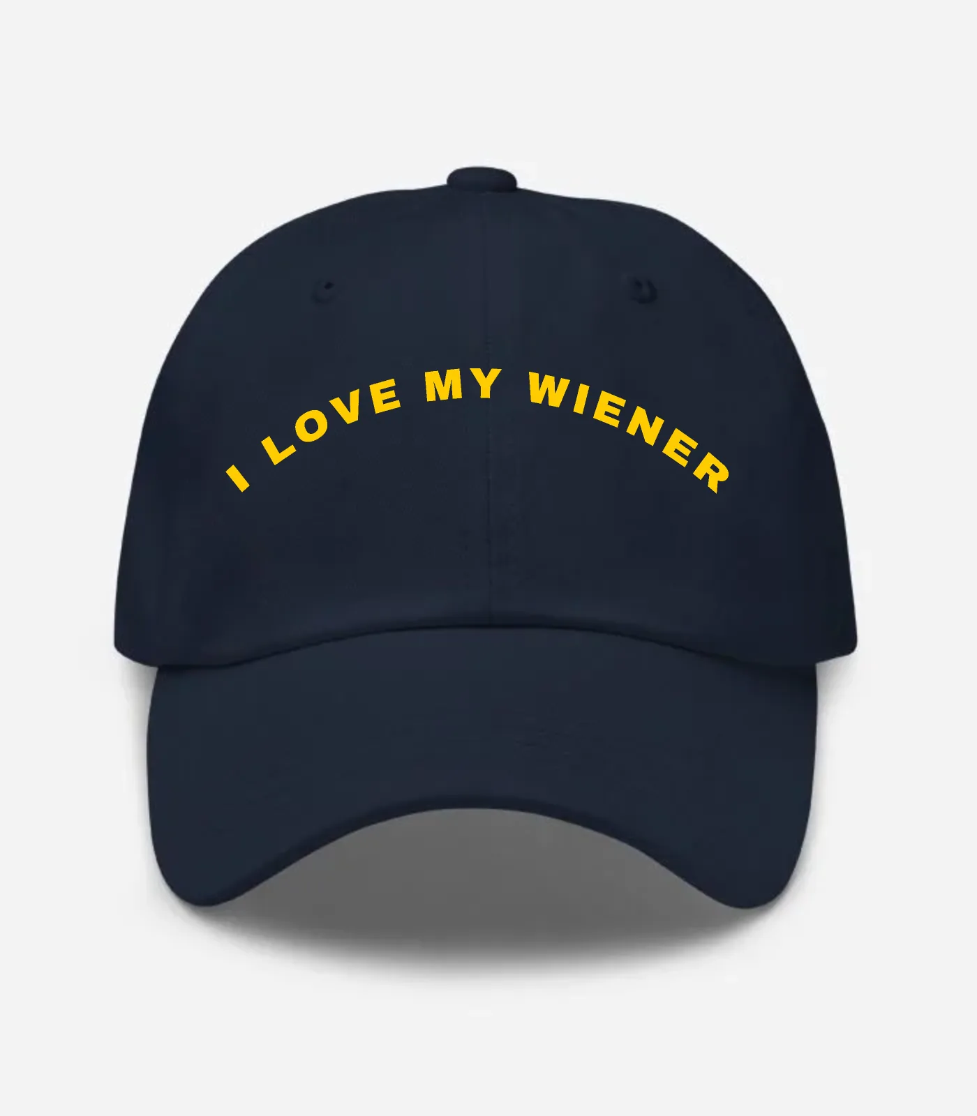 I Love My Wiener Arched Hat - Navy