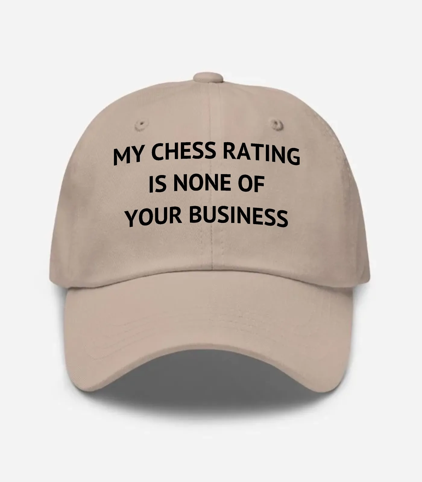 My Chess Rating Is None Of Your Business Hat - Stone