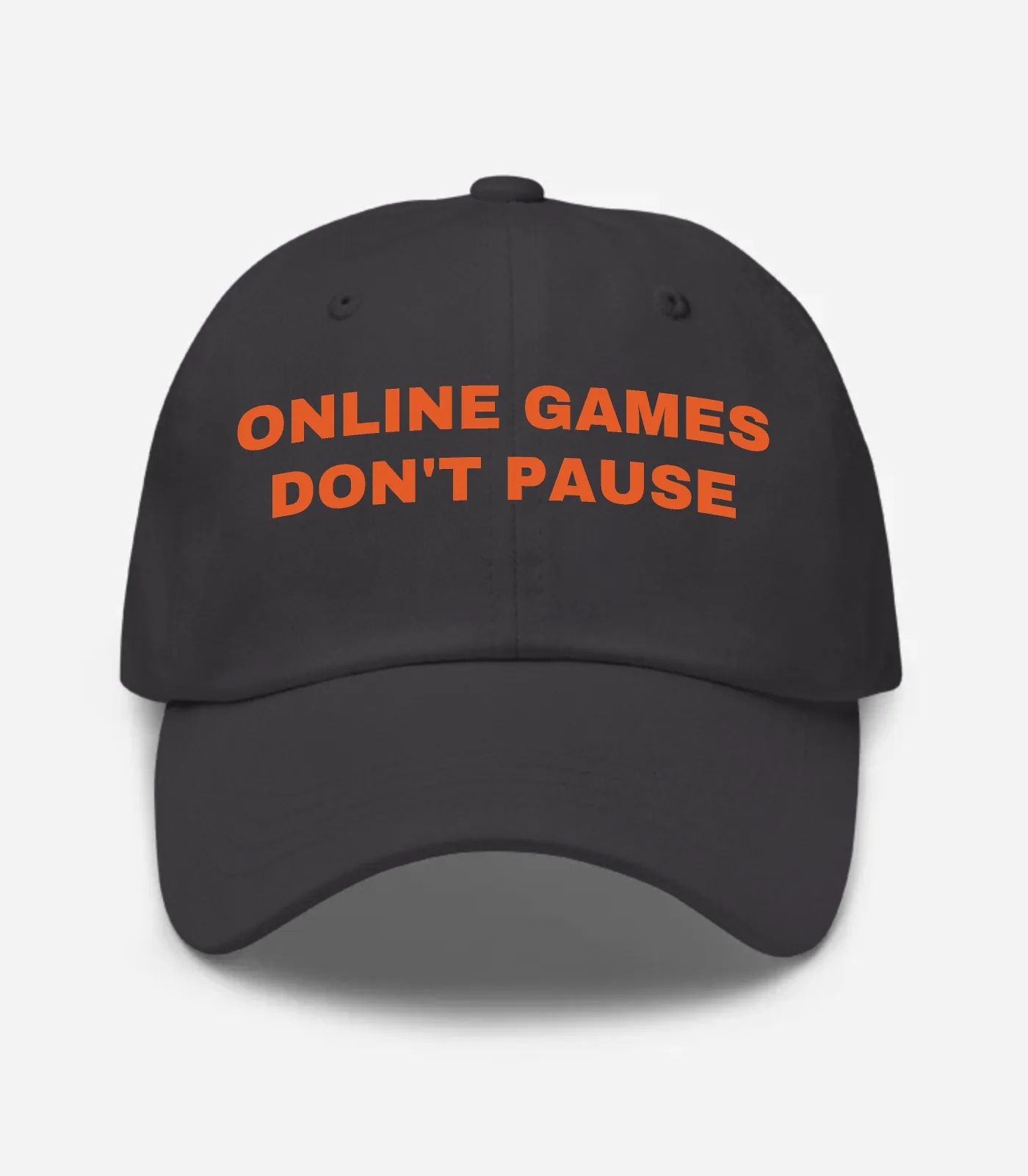 Online Games Don't Pause Hat - Dark Grey