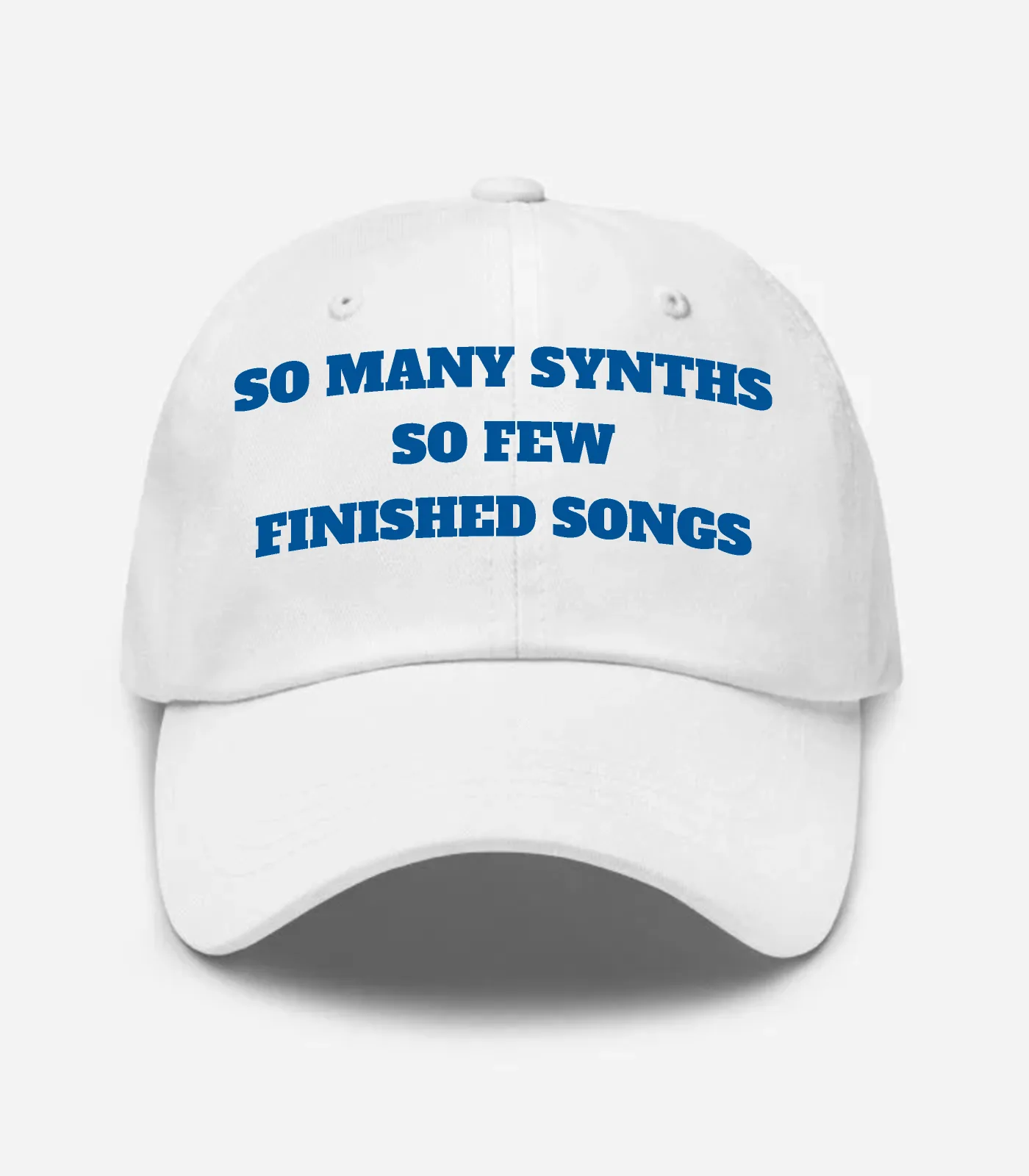 So Many Synths So Few Finished Songs Hat - White